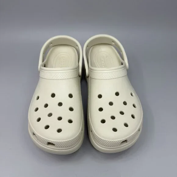 Crocs Classic Bae Platform Clog Shoes Womens Size 8 Beige Tan Slip On Comfort - Picture 6 of 10